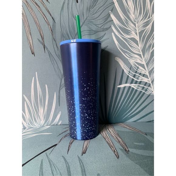 NEW Starbucks 2020 Blue Double Walled Stainless Steel Tumbler Cold Travel Cup 24 - Picture 3 of 5